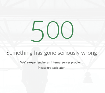 500 Error Page
