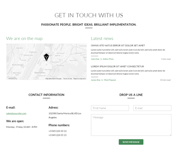 Contacts Page