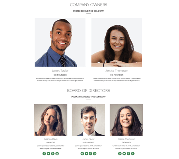 Staff/Team Page