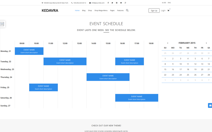 Events Schedule
