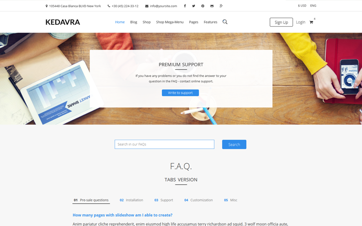 FAQ Tabs Version