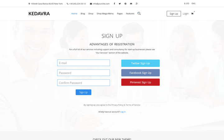 Sign Up